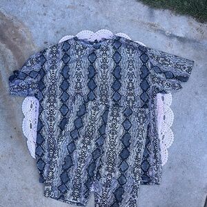 Snakeskin biker short set